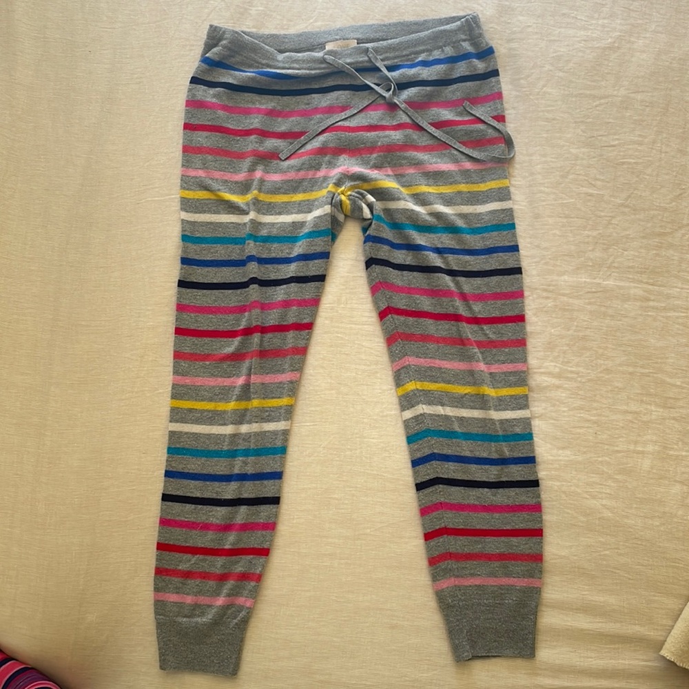 Rainbow sweater legging/woven sweatpants